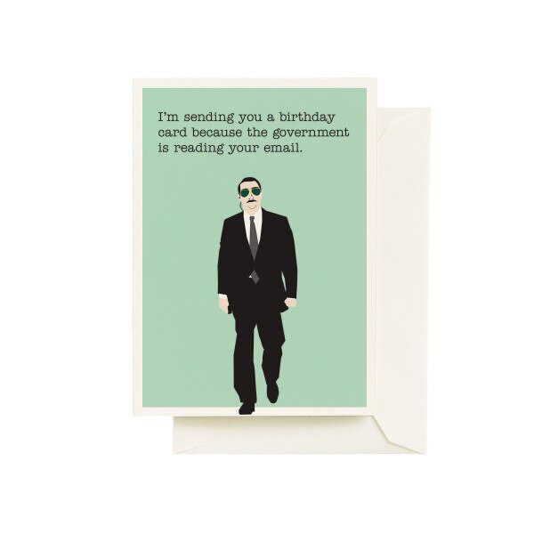 Government Spy Birthday Card